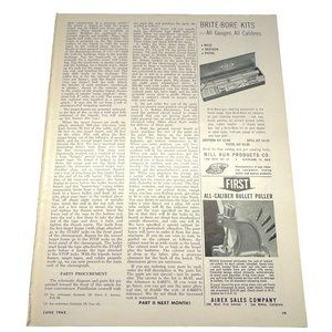 1962 Gun & Ammo Magazine Ads Brite Bore Kits Airex Sales Austin Boots Lawman